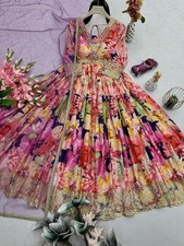 Beautiful 2 Piece Floral anarkali Dress Indian asian Wear