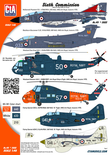 Decal sixth commissions - 1/48,