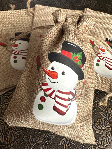 Christmas snowman design - x,