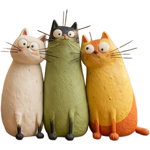 Handmade cat resin - cat, ornament