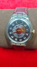 Vintage Swiss Swatch Automatic Skeleton Watch Working.