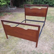 Arts and Crafts Inlaid Mahogany Edwardian Double Bed Frame 