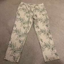 Woman’s Laura Ashley green floral trousers uk 12
