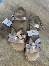 Girls Gold Buckle Sandals Next