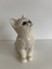 Royal Doulton White Kitten Ornament Stamped Beautiful Condition No Damage