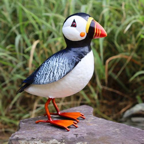 Metal puffin garden - metal,