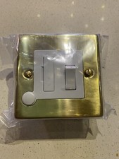 Ashley  Polished Brass Switched Fused Spur