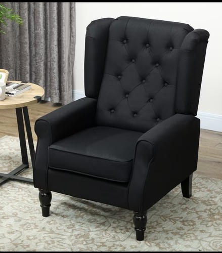 Homcom wingback armchair - armchair, black