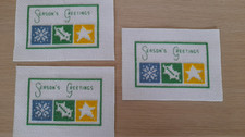 3 Seasons Greetings Cross Stitch Card Toppers
