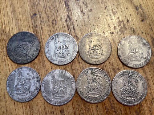 Pre47 silver shillings - pre47,