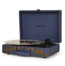 Crosley Cruiser Deluxe Navy Bluetooth Turntable RRP 79.99 lot GD