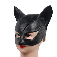 Mask Batman Returns Halloween Cosplay Costume Woman Super Hero Catwoman Latex
