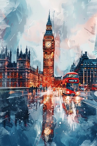 London big ben red bus - ben,