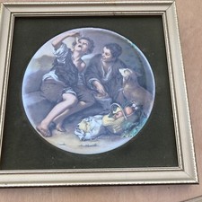 Staffordshire(Harleigh china co)Hand made plaque Murillo series Urchins