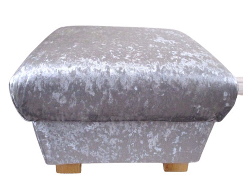 Silver grey crushed velvet - crushed,