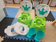 3 in 1 Green Baby Toddler Toilet Trainer Safety Music Potty Training Seat x2