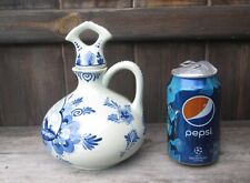 Vintage Erven Lucas Bols Delft Blue Hand Painted Decanter Ewer Holland Liqueur 