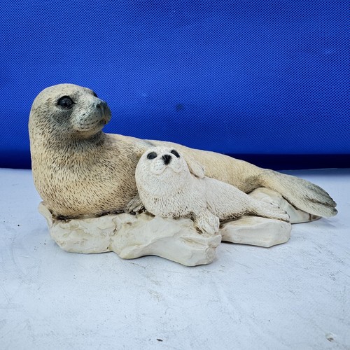 Seal and baby - seal, figurine