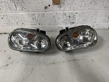 Volkswagen Golf Headlight Set Right O/S Left N/S Halogen MK4 OEM Set 1