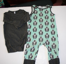 Maxomorra Set Skunk Dungarees