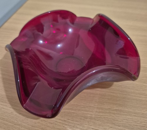Vintage bon dish ruby - ,