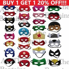 Kids Fancy Dress Face Masks-Boys Girls Superhero Felt Mask Party Movie Costume