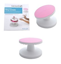 KITCHEN CRAFT TILTING ICING REVOLVING TURNTABLE 23.5CM BOXED