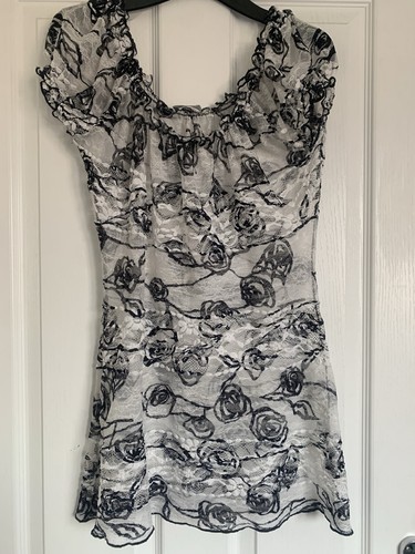 Vintage floral lace tunic - floral,
