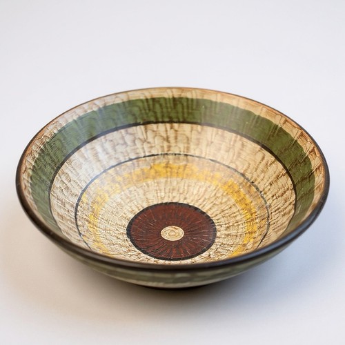 Hand painted pottery - painted, bowl