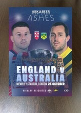 England v Australia Rugby League Ashes programme October 2025 25/10/25  vs