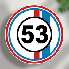 Herbie 53 Vinyl Decal 53 car beetle love bug retro LARGE