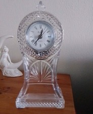 Eclipse Cut Glass Mantel Clock
