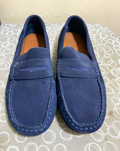 Zara men navy blue suede - zara, men’s
