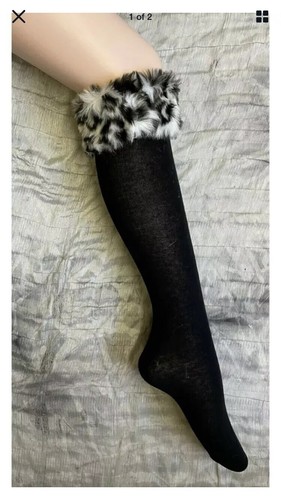 Black long socks with - long,