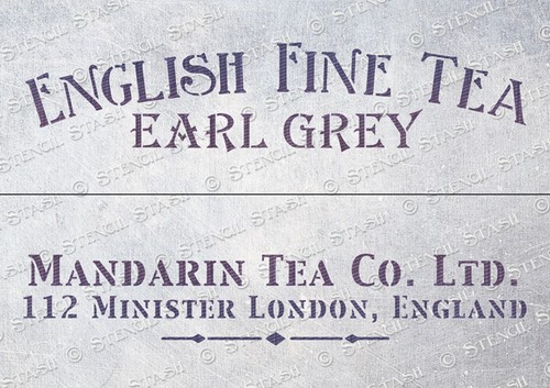 Earl grey stencil crate panels - earl,