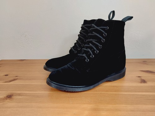 Martens evan black velvet - black,