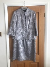 Alexon Size 16 Silver/Grey Dress & jacket