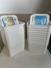 100 x 4 Litre Rectangular Ice Cream Tubs & Lids Kitchen Food Storage Containers