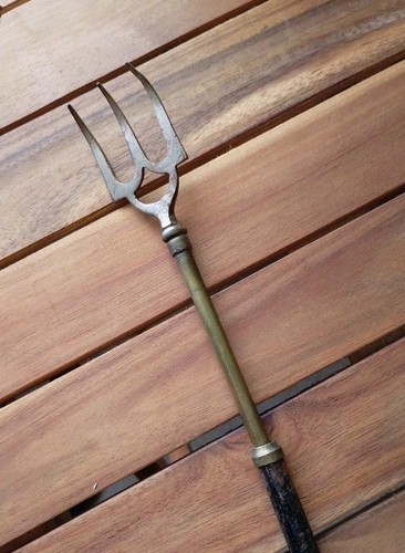 Old vintage brass wood - old,