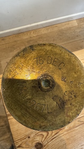 Antique artillery shell casing - artillery,