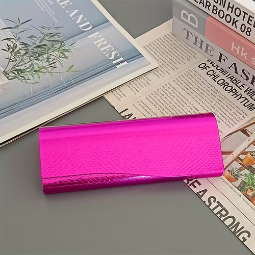 Ladies deep pink glasses case