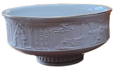 Franklin Mint White Gold Trim The Romeo & Juliet Fine Porcelain Round Shape Bowl