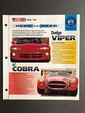 Dodge Viper vs AC Cobra "Head