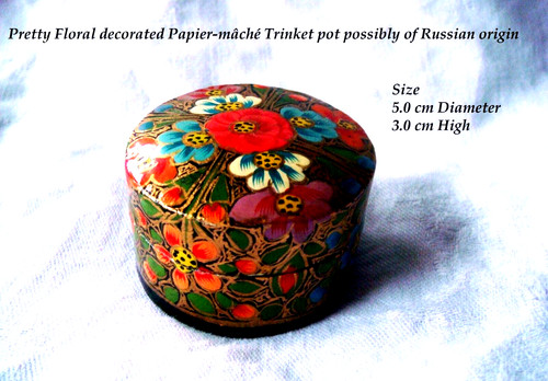 Papier mache trinket pot - mache,