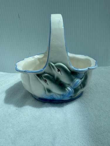 Vintage ceramic dolphin - vintage, basket