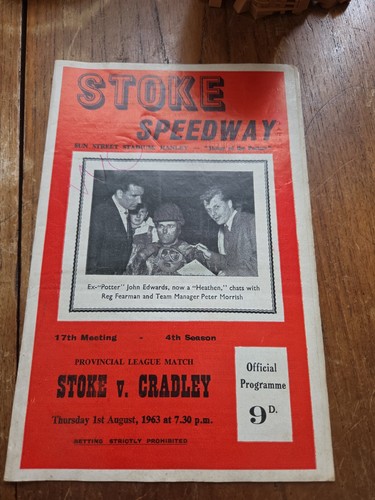 Stoke speedway program 1963 - speedway,