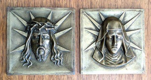 Antique european pair jesus - european, &