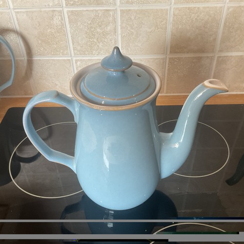 Denby colonial blue coffee - colonial, pot