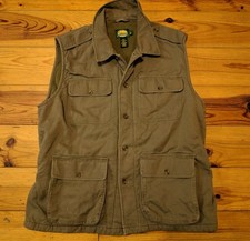 CABELA'S MENS GREY FLEECE LINED BODYWARMER WAISTCOAT VEST GILET JACKET VGC L