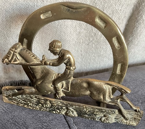 Antique brass equestrian - antique,